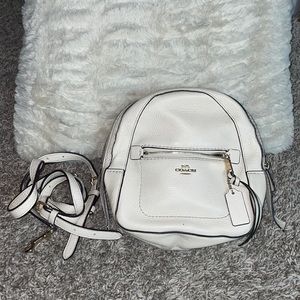 Coach White Mini Backpack